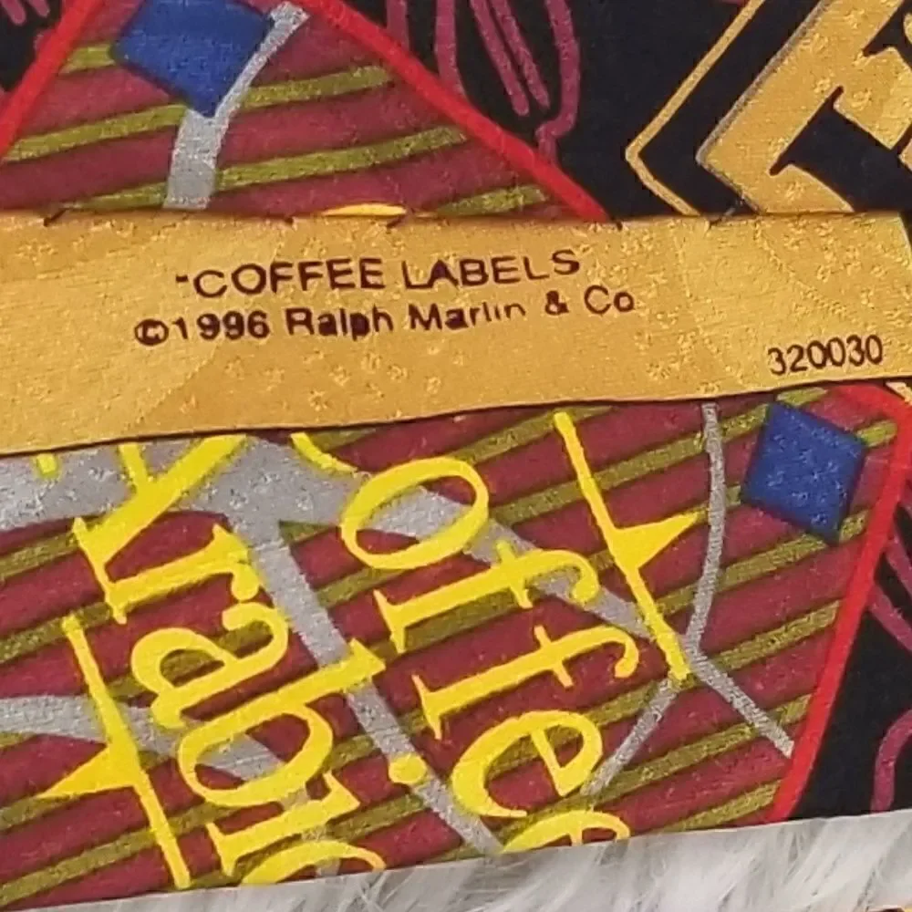 Ralph Marlin RM Style Coffee Labels Tie Espresso